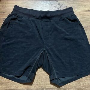 Large Lululemon Dark color/pattern shorts
